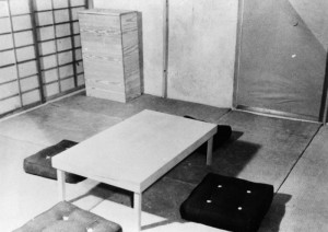Dugway Proving Ground, German and Japanese Village, Japanese home interior2, 27 May 1943. ダグウェイ実験場。