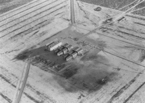 Dugway Proving Ground, aerial view2, 1947. ダグウェイ実験場。
